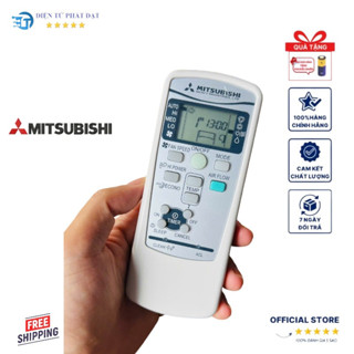 [HÀNG CHÍNH HÃNG] Điều khiển điều hòa máy lạnh MITSUBISHI 2 chiều NÚT XANH AIR FLOW TẶNG PIN FULLBOX
