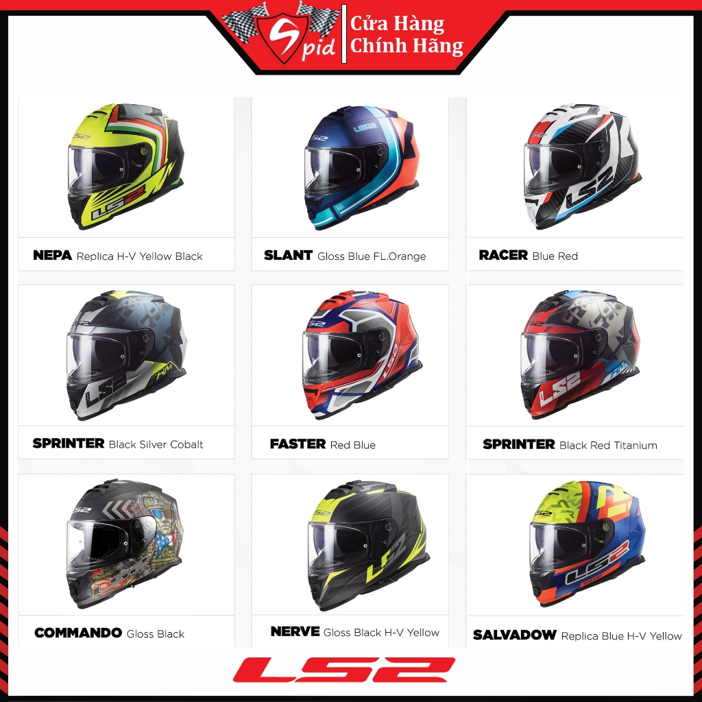 [Hàng Chính Hãng] [Tặng kèm Pinlock] Mũ Bảo Hiểm  LS2 FF800 STORM 2 Kính  - Bảo hành 5 năm - SPID