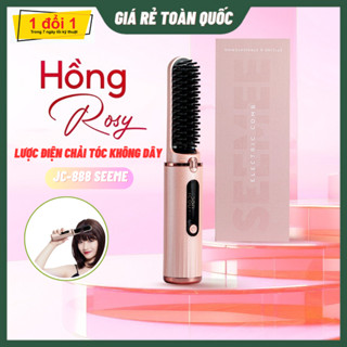  Lược Điện Không Dây Chải Uốn Tóc SeeMe JC-888 Không Gây Sơ Tóc giúp tóc vào nếp với 4 mức nhiệt 