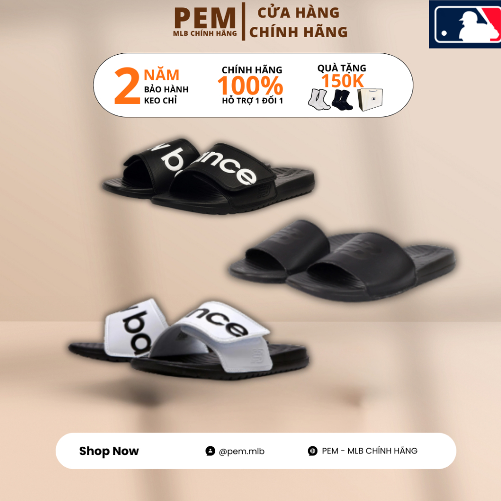 [Chính Hãng] Dép quai dán và ngang New Balance Unisex Nam Nữ Tiện Lợi Phong Cách Hàn Quốc