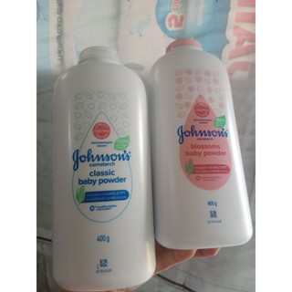  Phấn Thơm Em Bé Johnson Baby Màu Hồng Trắng 400g 