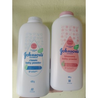 Phấn Thơm Em bé Johnson Baby màu hồng/trắng 400g