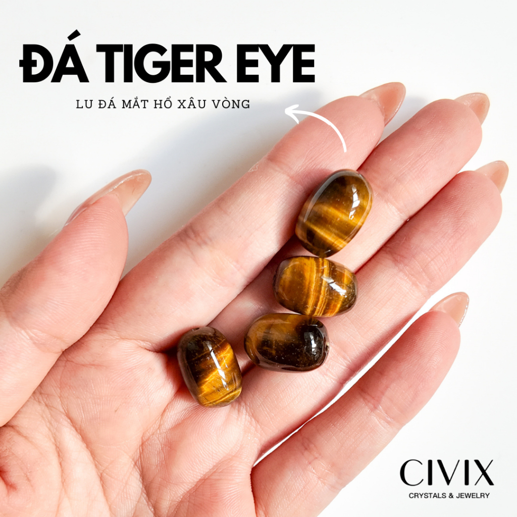 Lu đá xâu vòng tay đá mắt hổ làm vòng handmade, diy