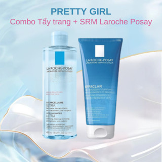 Combo Laroche Posay Tẩy Trang 400ml + Gel rửa mặt 200ml dành cho da dầu mụn nhạy cảm