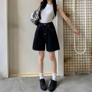 Quần Ngố Jean Nữ Lưng Cao Ombre JUBE Vol.62, Quần Lửng Nữ Trơn Loang Màu Lai Cuốn Vải Jean Không Co Giãn. BST Jube Ombre