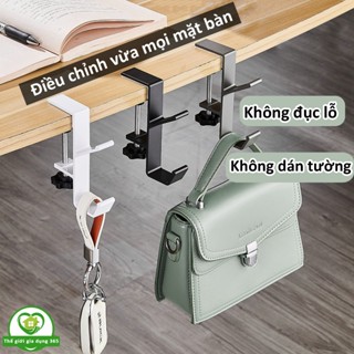 Móc Treo Balo Túi Xách Để Bàn Treo Đồ Đa Năng Treo Chìa Khóa Tai Nghe Kim Loại Siêu Bền Tháo Rời Tiện Dụng