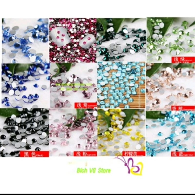 Đá màu bịch 100 viên size ss6(đi đơn từ 50k)