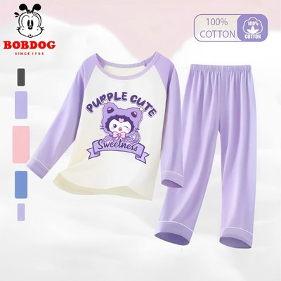 Đò bộ thu đông bé gái BOBDOG chất liệu cotton in hình cute dễ thương cho bé