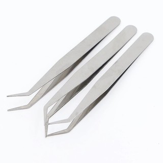 Nhíp đầu chéo bằng thép mũi cong chuyên dùng gắp mụn, gắp mi sen đá sticker, linh kiện điện tử, nhặt nhổ lông yến gà vịt