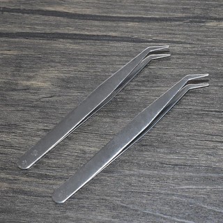 Nhíp đầu chéo bằng thép mũi cong chuyên dùng gắp mụn, gắp mi sen đá sticker, linh kiện điện tử, nhặt nhổ lông yến gà vịt