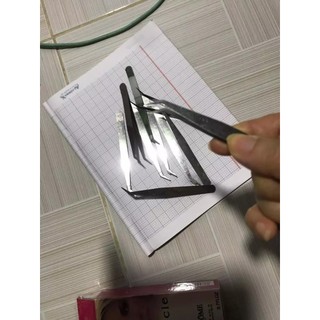 Nhíp đầu chéo bằng thép mũi cong chuyên dùng gắp mụn, gắp mi sen đá sticker, linh kiện điện tử, nhặt nhổ lông yến gà vịt