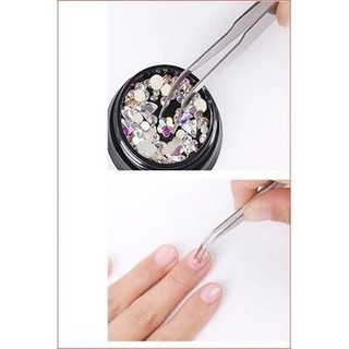 Nhíp đầu chéo bằng thép mũi cong chuyên dùng gắp mụn, gắp mi sen đá sticker, linh kiện điện tử, nhặt nhổ lông yến gà vịt