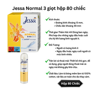 Băng vệ sinh Tampon Jessa / Facelle oan toàn tiện lợi - nội địa Đức đủ size