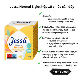 Băng vệ sinh Tampon Jessa / Facelle oan toàn tiện lợi - nội địa Đức đủ size