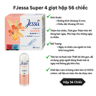 Băng vệ sinh Tampon Jessa / Facelle oan toàn tiện lợi - nội địa Đức đủ size
