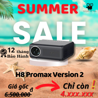 Máy Chiếu Xem Phim H8 Promax 2024 , Giọng Nói , Chuột Bay.  Mini Full HD, Hỗ Trợ 4K, Lấy Nét Tự Động