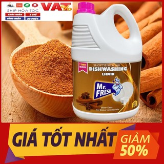 Nước rửa chén bát Mr.Fresh 3.8L không hương,Hương quế