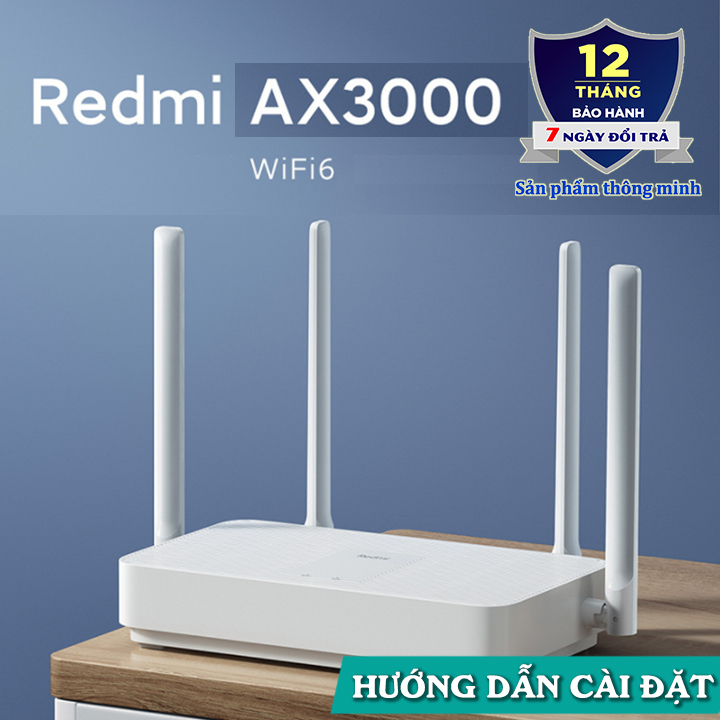 Bộ phát Wifi Router Xiaomi Redmi AX1800, AX3000 băng tần kép - Wifi 6 3000Mbps - Mesh - kết nối 128 