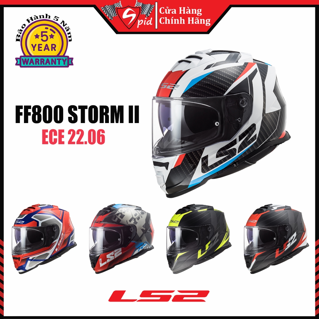 [LS2 CHÍNH HÃNG] [Tặng kèm Pinlock] Mũ bảo hiểm LS2 FF800 STORM II (Tem) - Bảo hành 5 năm - SPID