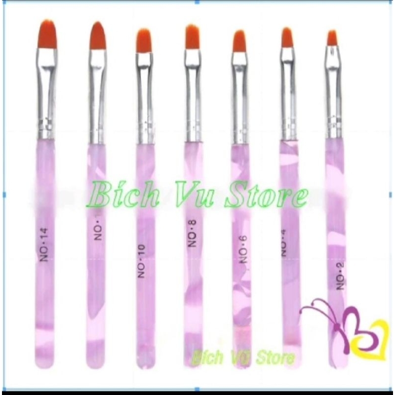 Cọ Đắp Gel, rắc kim tuyến