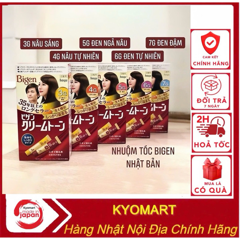 Nhuộm tóc thảo dược Bigen Nhật Bản ( nhuộm tóc phủ bạc )