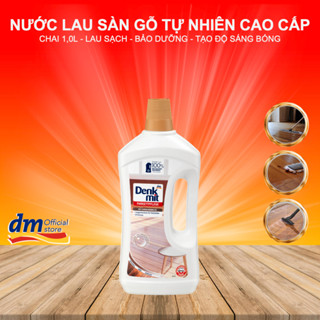 Nước lau sàn gỗ cao cấp Denkmit nhập khẩu Đức chai 1 lít lau sạch và tạo độ sáng bóng cho sàn gỗ