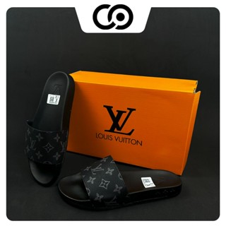 Dép dán LV nam nữ, dép lê LOUIS VUITTON thiết kế sang trọng đế cao su non hot trend full bill box