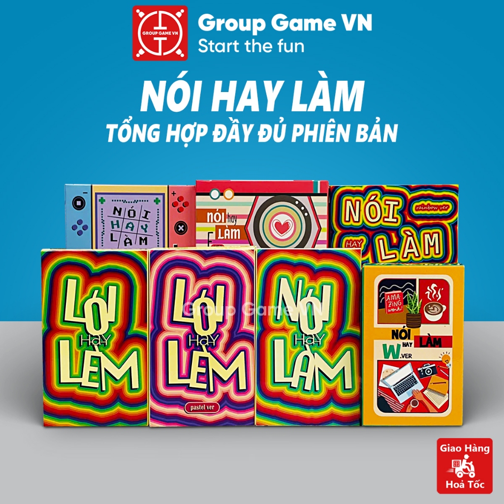 Combo bài Nói Hay Làm, Boardgame giải trí Thách hay Thật chơi cùng nhóm bạn trong những buổi họp mặt