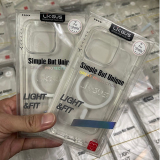 [ Đã Có iP 16 ] Ốp LIKGUS trong suốt MiCA Viền Dẻo Hỗ Trợ Sạc Không Dây NAM CHÂM cho iP 12 -> 16 PROMAX