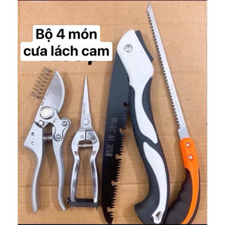 Bộ dụng cụ làm vườn 6 món cưa kéo cắt cành, dũa cưa