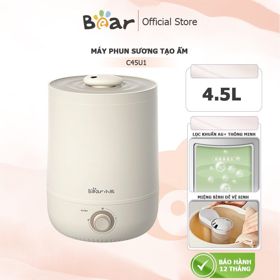 Máy Phun Sương Tạo Ẩm BEAR C45U1 Dung Tích 4.5L, Bảo Hành 12 Tháng