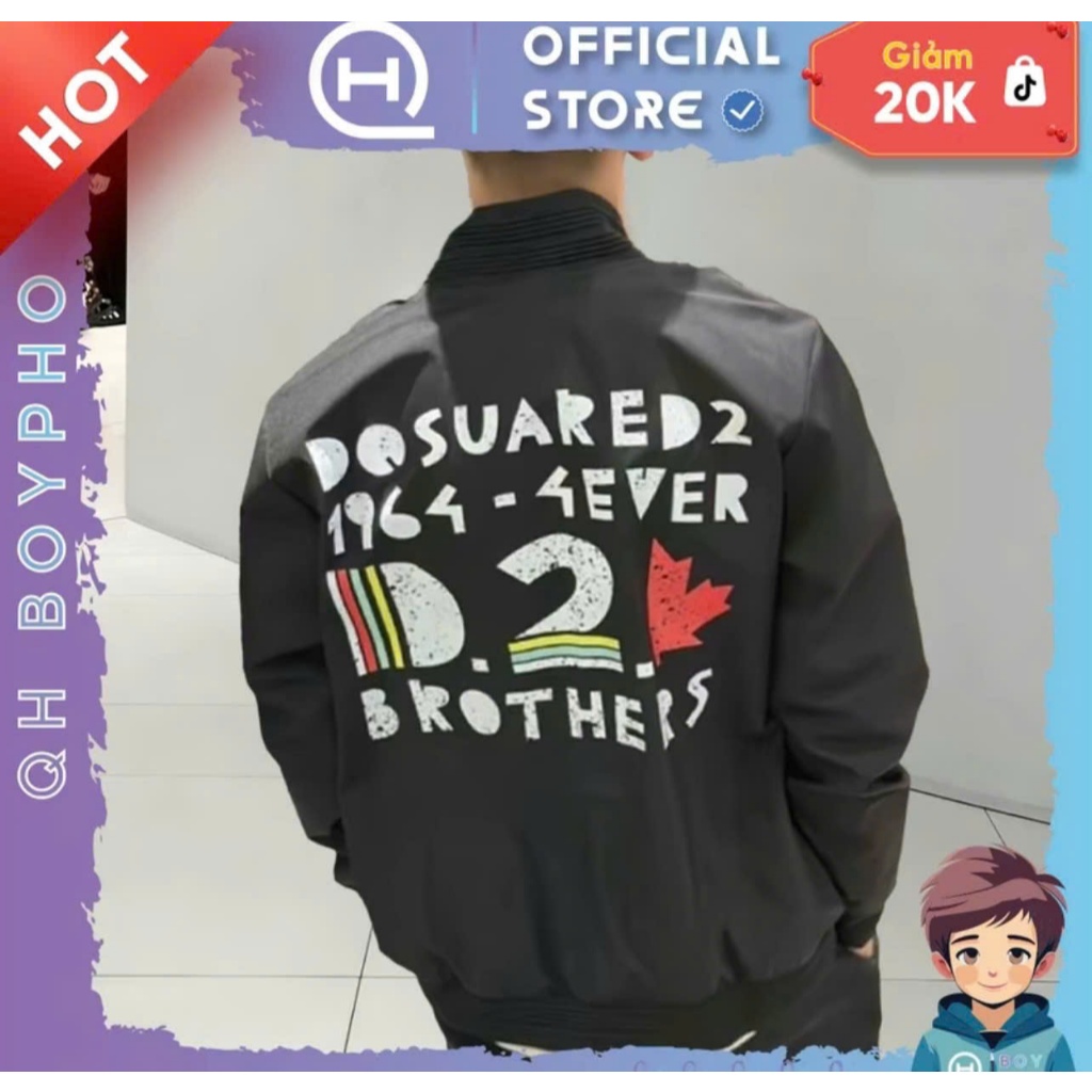 Áo Khoác Gió 2 Lớp DS2 in Sau Lưng 1964 4Ever menswearJacker