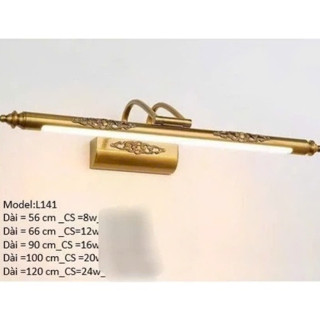 Đèn soi tranh mạ đồng dài 120cm , 100cm, 90cm , 66cm, 56cm- Đèn rọi tranh phòng khách - Đèn soi tranh led 3 màu