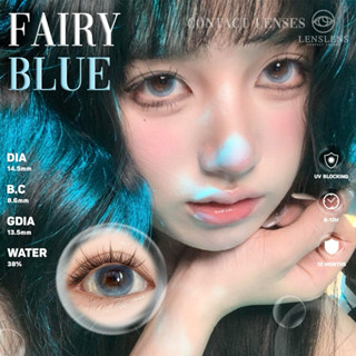 Lens Mắt Kính Áp Tròng Xanh Dương Ngọc Fairy Blue Size 14.5mm