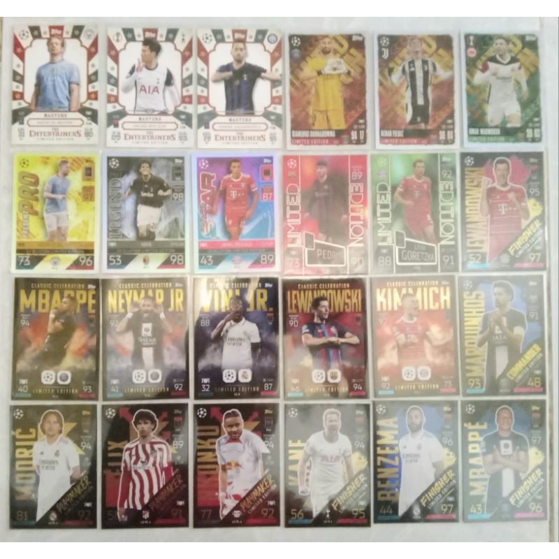 Thẻ match attax cầu thủ bóng đá Limited Edition ucl