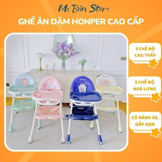 Ghế Ăn Dặm Cao Cấp Honper Có Bánh Xe Gập Gọn Nằm Được