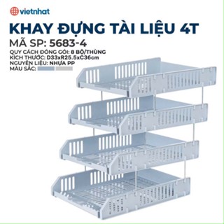  Khay để tài liệu sách vở 3-4 tầng nhựa Việt Nhật. Kệ đựng tài liệu A4 văn phòng nhiều ngăn tiện dụng 