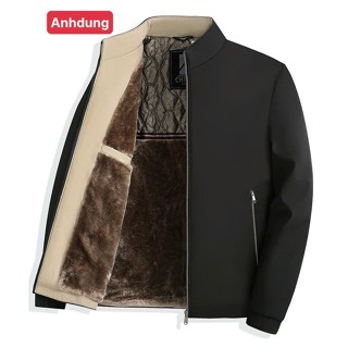 Áo khoác nam trung niên lót lông cho bố, áo cho bố cho ông ấm áp mẫu mới nhất 2025 YOYOSHOP MÃ J8