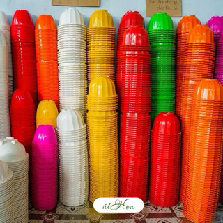 Combo 10 Chậu treo bí lớn 22x14cm (chọn màu, kèm dây treo)