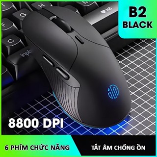 Chuột máy tính có dây TEKKIN B2 gaming silent tắt âm 6 nút bấm 8800 DPI có app laptop pc