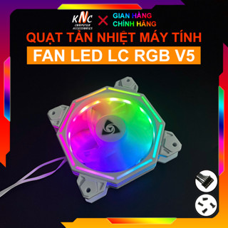 Quạt Tản Nhiệt K5 V4 V2 Y1 V5 White Fan Led RGB 6Pin Kích Thước 12cm Đồng Bộ Hub Coolmoon