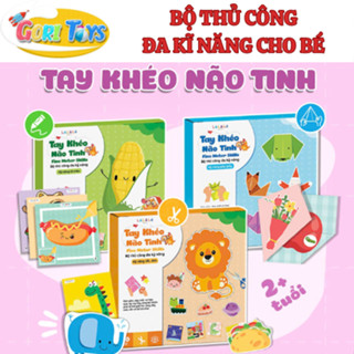 Bộ cắt giấy thủ công đa kĩ năng nhiều chủ đề tăg khả năng vận động linh hoạt của các ngón tay ở trẻ