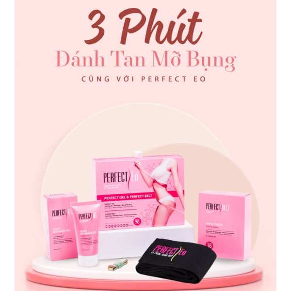 PERFECT EO Đai nịt bụng kèm gel tương trợ giảm eo hàng hiệu