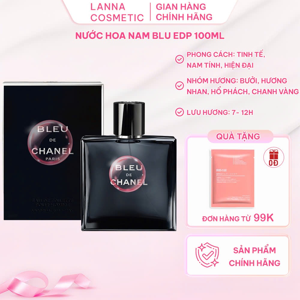 Nước hoa nam BLEU De CHANEL EDP 100ml, nước hoa nam tính lưu hương lâu