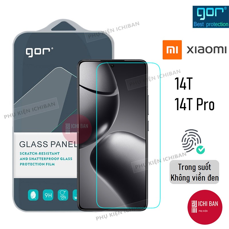 Kính Cường Lực Xiaomi 14T/ 14T Pro, Xiaomi 13T/ 13T Pro, Xiaomi 12T/ 12T Pro Trong Suốt 9H Vát 2.5D - Hãng Gor