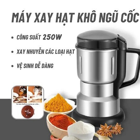 Máy xay hạt khô, xay bột, gia vị cà phê đa năng,công suất 300w,6 lưỡi dao cực bén