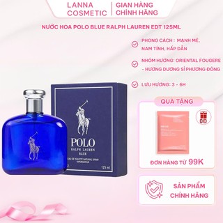 Nước hoa Polo Blue Ralph Lauren EDT 125ml, Nước hoa nam tính mạnh mẽ đẳng cấp quý ông (full box)