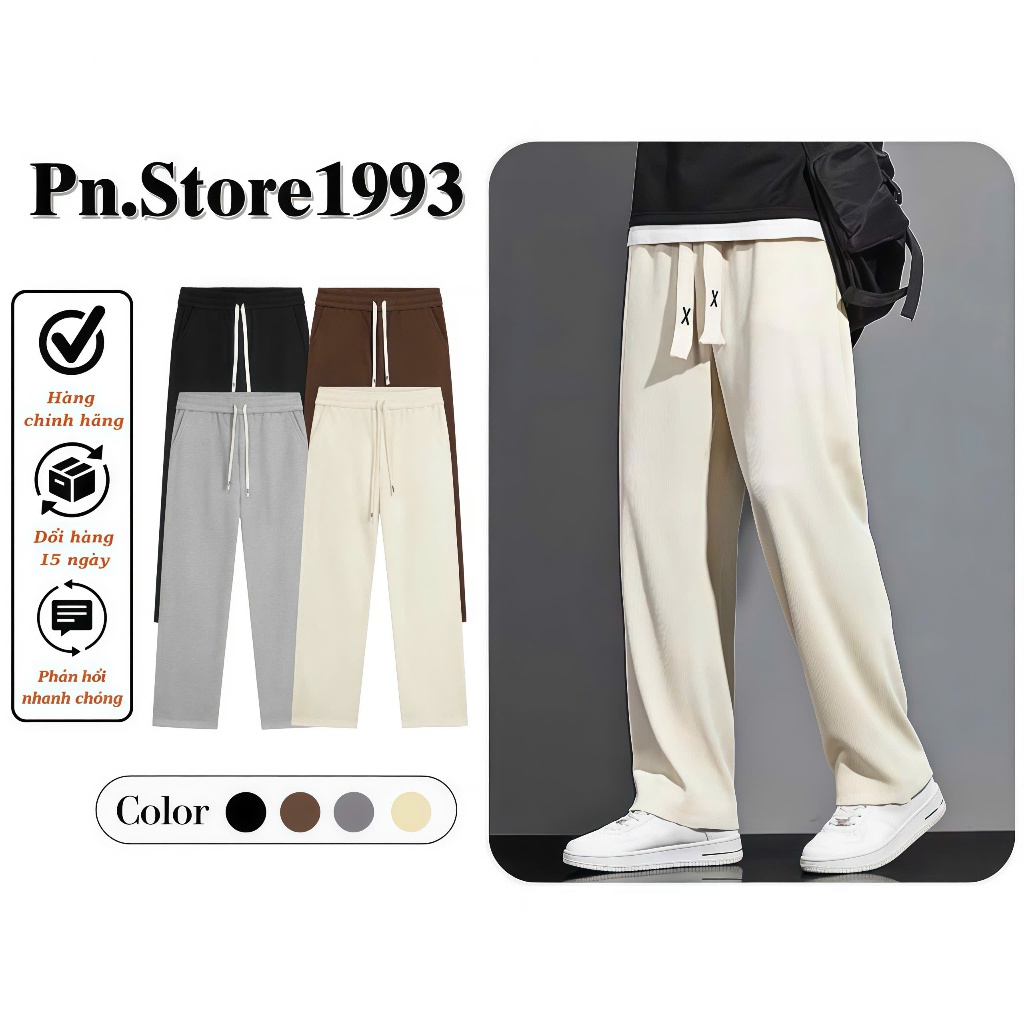 QUẦN NAM DÁNG SUÔNG unisex ’nam nữ’ PN Store1993 Nỉ Tăm