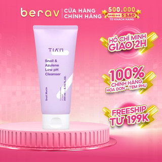  Sữa Rửa Mặt Dịch Lọc Ốc Sên Làm Dịu Và Phục Hồi TIAM Snail & Azulene Low PH Cleanser 200ml 