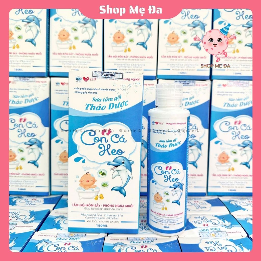 Sữa Tắm Gội Thảo Dược cho Bé Sơ Sinh Con Cá Heo | Shop Mẹ Đa